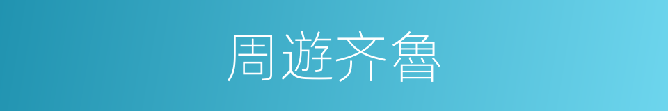 周遊齐魯的同義詞