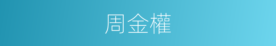 周金權的同義詞