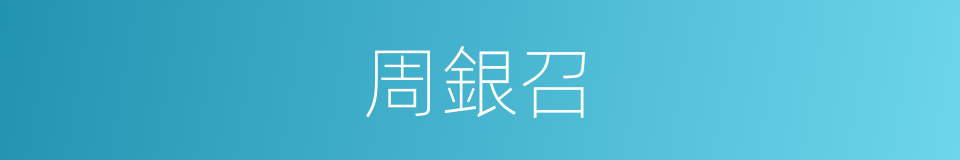 周銀召的同義詞