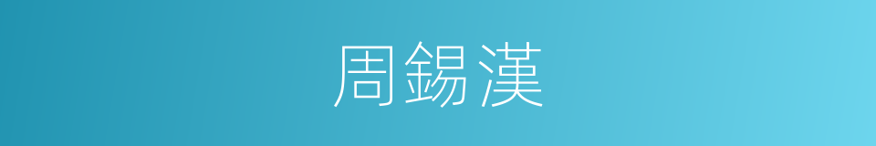 周錫漢的同義詞