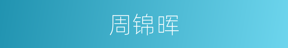 周锦晖的同义词