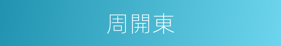 周開東的同義詞