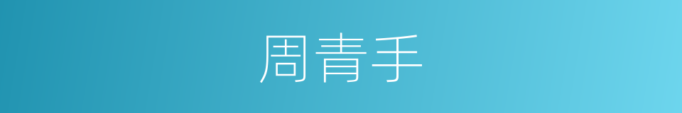 周青手的同义词