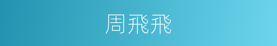 周飛飛的同義詞