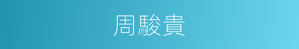 周駿貴的同義詞