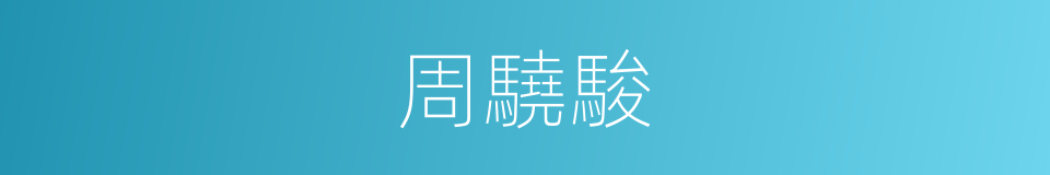 周驍駿的同義詞