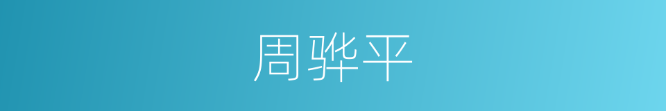 周骅平的同义词