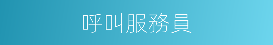 呼叫服務員的同義詞