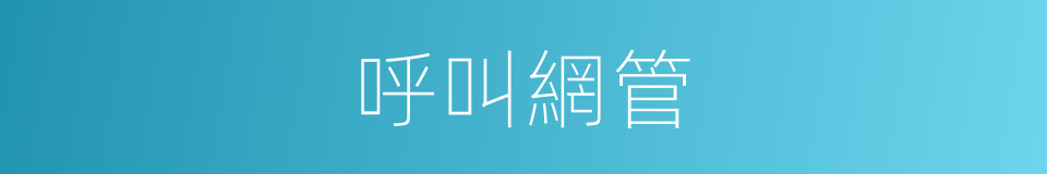 呼叫網管的同義詞