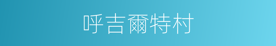 呼吉爾特村的同義詞