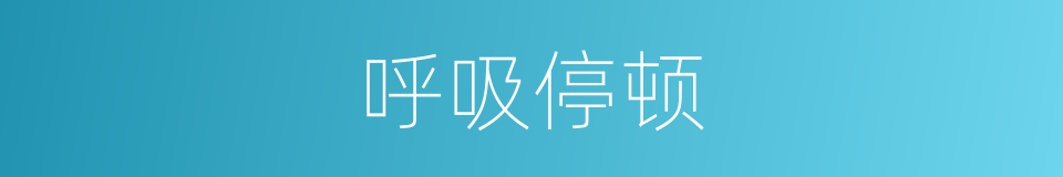 呼吸停顿的同义词