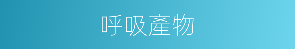 呼吸產物的同義詞