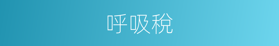 呼吸稅的同義詞