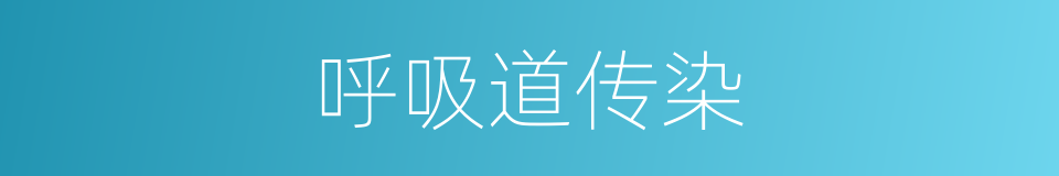 呼吸道传染的同义词