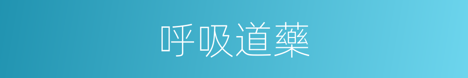 呼吸道藥的同義詞