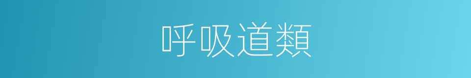 呼吸道類的同義詞