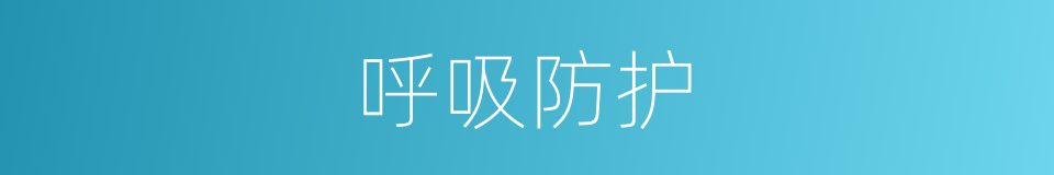 呼吸防护的同义词