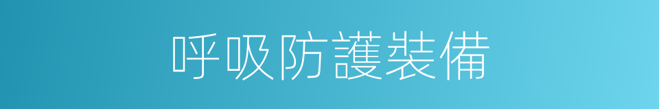 呼吸防護裝備的同義詞