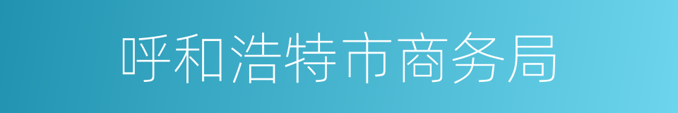 呼和浩特市商务局的同义词