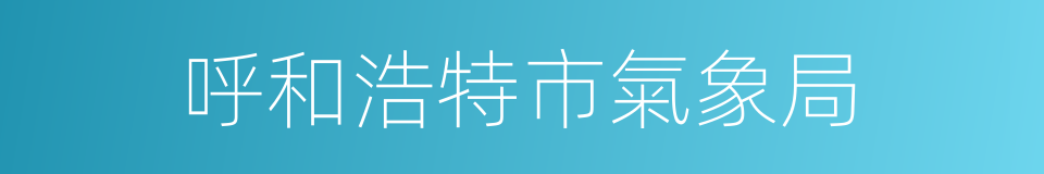 呼和浩特市氣象局的同義詞