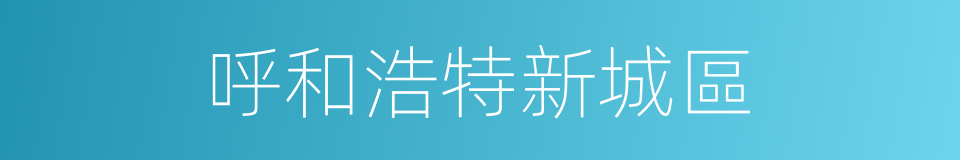 呼和浩特新城區的同義詞