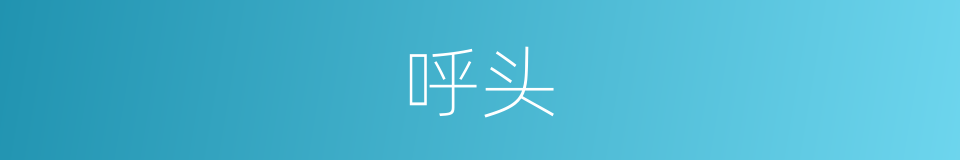 呼头的同义词
