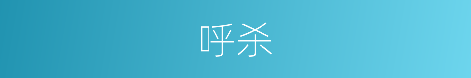 呼杀的同义词