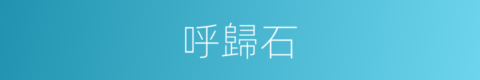 呼歸石的同義詞