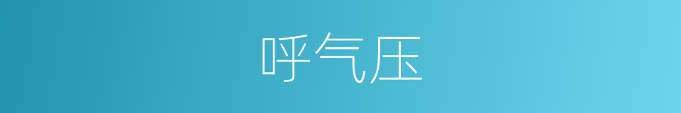 呼气压的同义词
