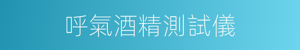 呼氣酒精測試儀的同義詞