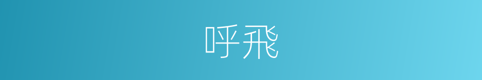 呼飛的同義詞