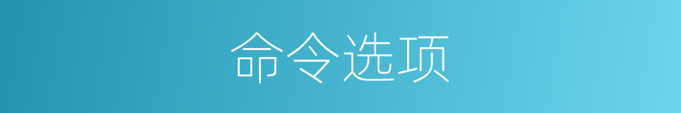 命令选项的同义词