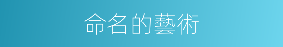 命名的藝術的同義詞