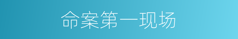 命案第一现场的同义词