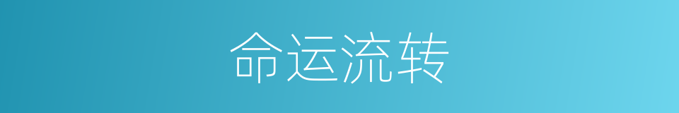命运流转的同义词