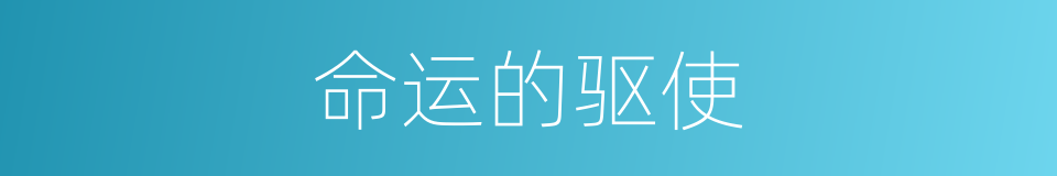 命运的驱使的同义词