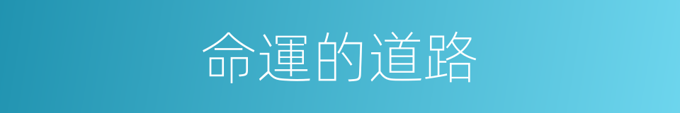 命運的道路的同義詞