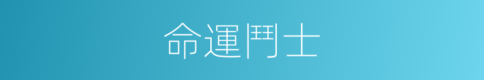 命運鬥士的同義詞