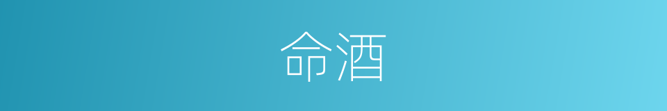 命酒的意思