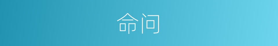 命问的同义词