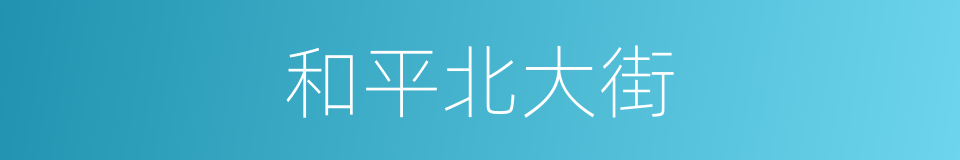 和平北大街的同义词