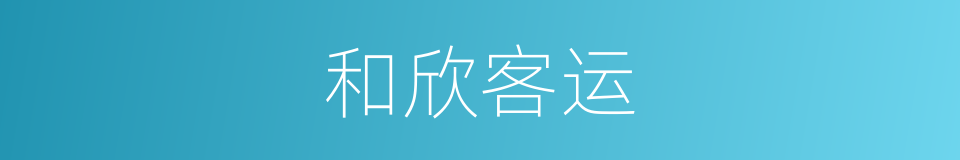 和欣客运的同义词