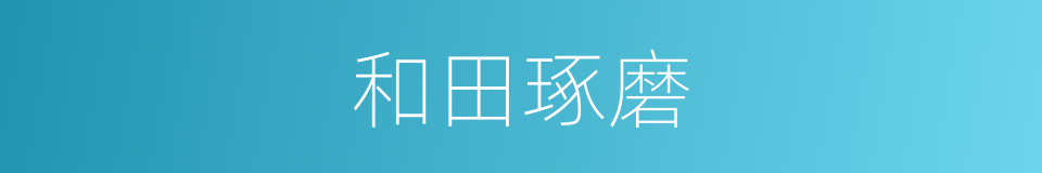 和田琢磨的同义词