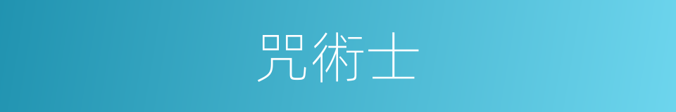 咒術士的同義詞