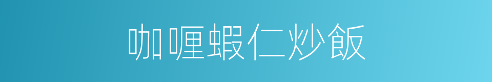 咖喱蝦仁炒飯的同義詞