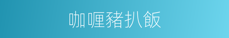 咖喱豬扒飯的同義詞