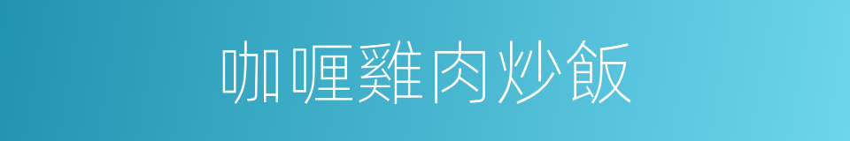 咖喱雞肉炒飯的同義詞