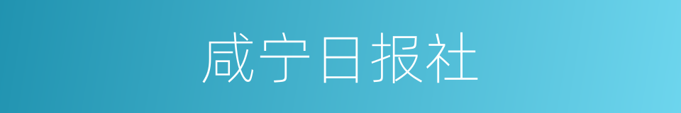 咸宁日报社的同义词