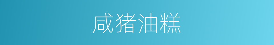 咸猪油糕的同义词