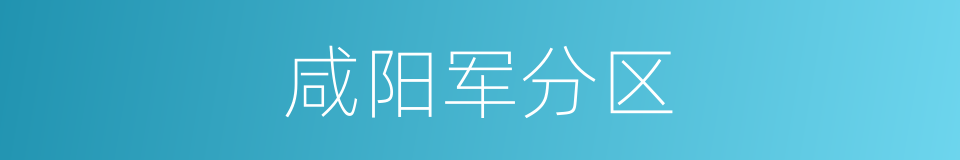 咸阳军分区的同义词